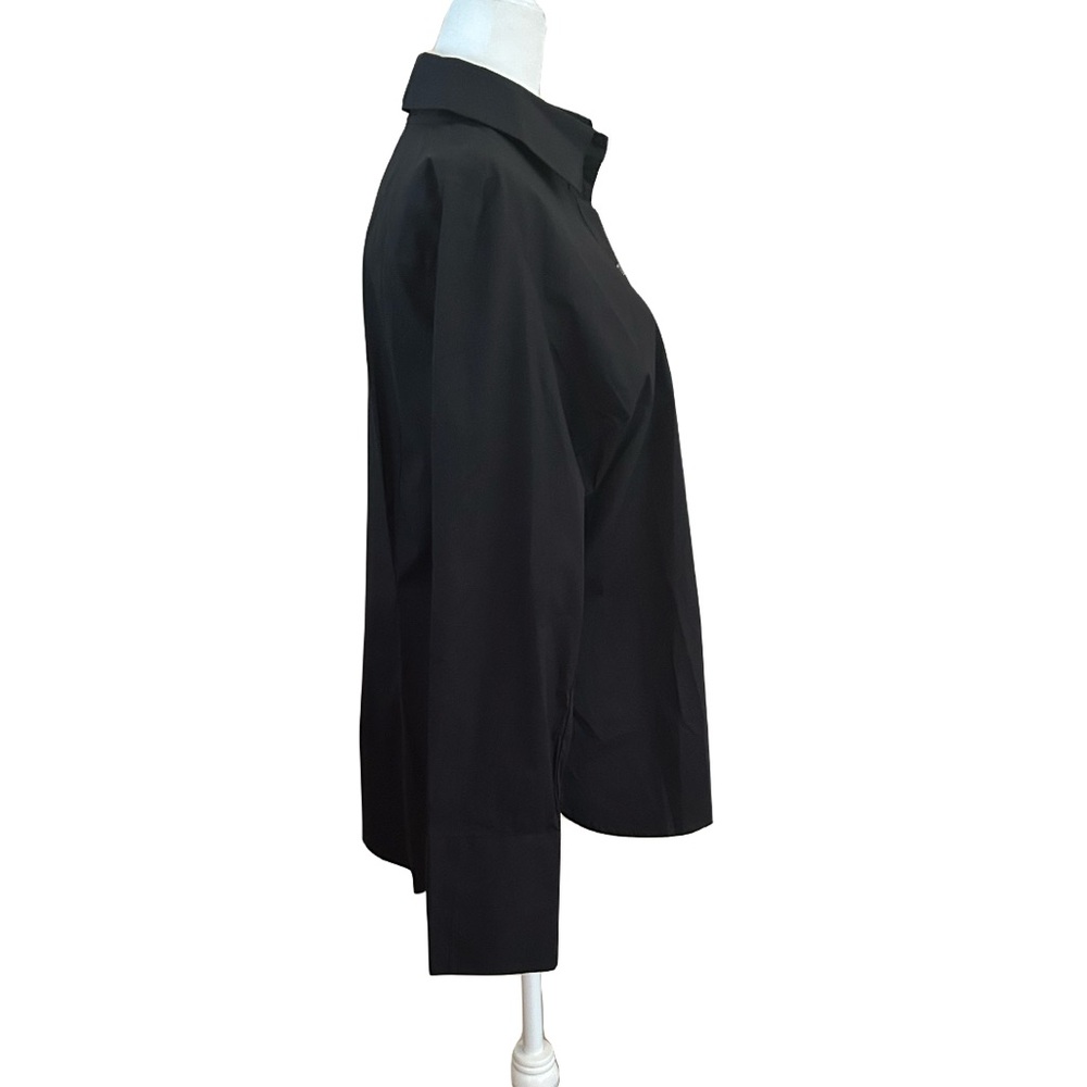Banana Republic Women’s Size 12 Shirt Black Long Sleeve Button-Down Poplin NWT - Picture 8 of 11